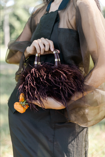 EMILY OSTRICH FEATHER BAG –