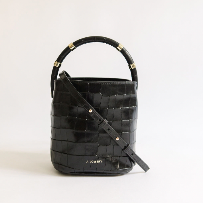 J. LOWERY MAX MINI Bucket Bag | Black Croc – shopjlowery.com J. LOWERY MAX MINI Bucket Bag | Black Croc – shopjlowery.com