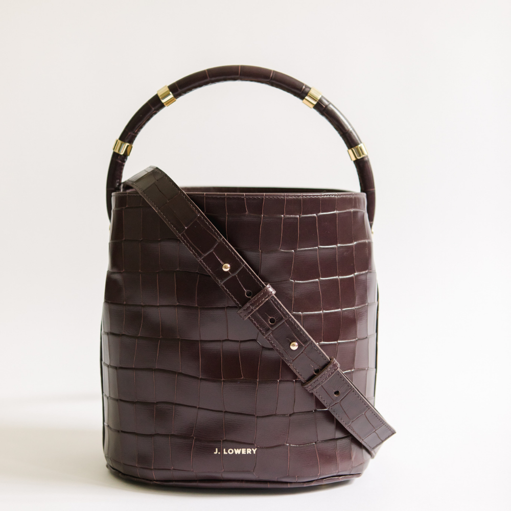 Crocodile clearance bucket bag